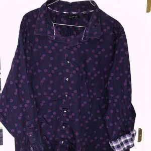 SYNRGY shirt Big Men button front long sleeve